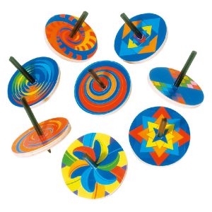Toupie en bois – Multicolore – Goki