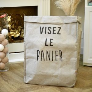 Panière à linge en cuir végétal XL