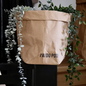Panière à plantes en cuir végétal M