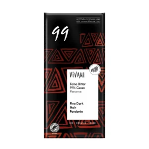 Chocolat Noir Amer Fine  99% Cacao -80g- Vivani