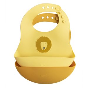 Pack de 2 Bavoirs en silicone Lion – Trixie Baby