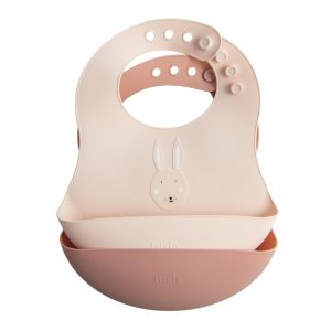 Pack de 2 Bavoirs en silicone Lapin – Trixie Baby