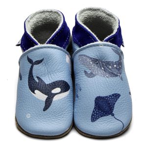 Chaussons en cuir Sea Spirit – Inch Blue