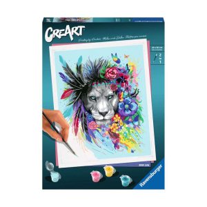 Peinture aux numéros Boho le Lion – CreArt – Ravensburger