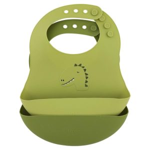 Pack 2 Bavoirs en silicone Dino – Trixie Baby