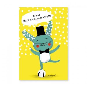 Cartes d’invitations Lapin (x8) – Pirouette Cacahouète