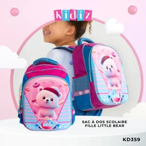 Sac à Dos Scolaire &lsquo;Fille Little Bear&rsquo; KD359