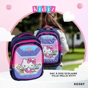 Sac à Dos Scolaire Fille &lsquo;Hello Kitty&rsquo; KD367