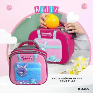 Sac à goûter &lsquo;Happy&rsquo; pour fille – KD369