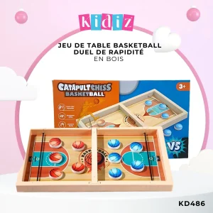 Jeu de Table Basketball Duel de Rapidité en Bois KD486