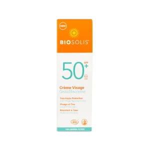 Biosolis Crème Solaire Visage et Cou SPF50+ Bio – 50ml