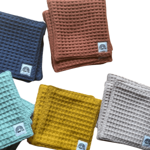 Lot de 3 lingettes nid d&rsquo;abeille (5 couleurs) – Moomie