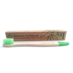 Brosse à Dents – Kids – en Bambou Biodégradable – Vert – GREEN 724