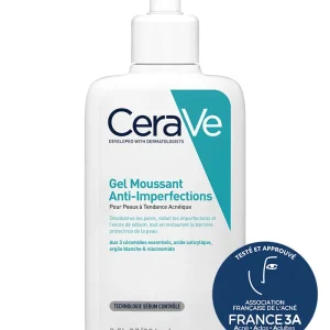 CeraVe Gel Moussant Anti-Imperfections pour Peaux à Imperfections et à tendance Acnéique