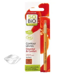 Crayon contour des lèvres BIO – Bois de Rose -02 – So BIO- Maquillage BIO