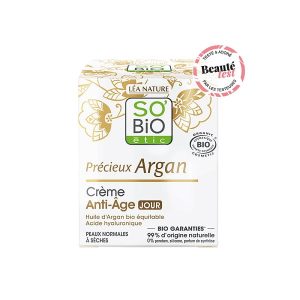 Précieux Argan Crème de Jour Anti-Âge – Peaux Normales à Sèches – 50 ml -So&rsquo;Bio étic