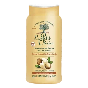 Le Petit Olivier Shampooing Baume Soin Réparateur au Beurre de Karité & Macadamia – Cheveux très Secs ou Frisés -250ml