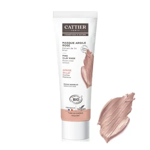 Cattier Argile Rose Masque Extrait de Lin Brun Bio 100ml